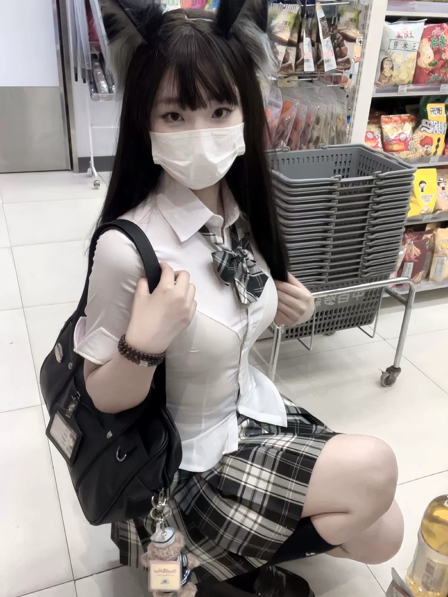 Jk Long and Short-Sleeved Shirt Genuine Plaid Skirt Preppy Style School Supply Layered with Japanese Style Suit