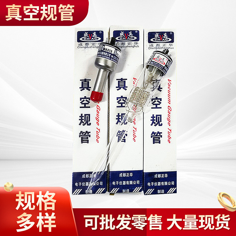 Chengdu Zhenghua Zj-27 Vacuum Gauge Wholesale Glass Hot Cathode Ionization Gauge Coated Metal Vacuum Gauge