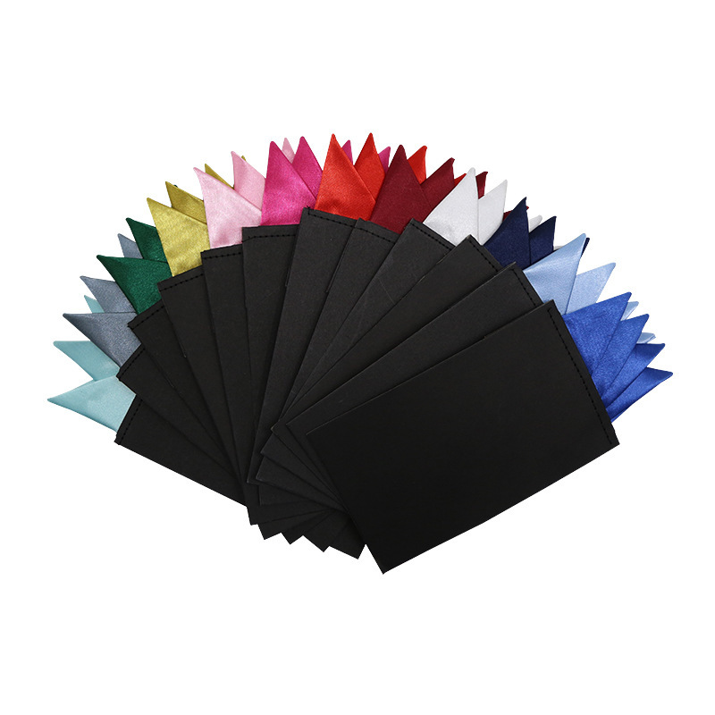 Men's Plug-In Business Accessories Suit Wedding Groom Solid Color Square Scarf Handkerchief Chest Towel Shengzhou Manufacturer