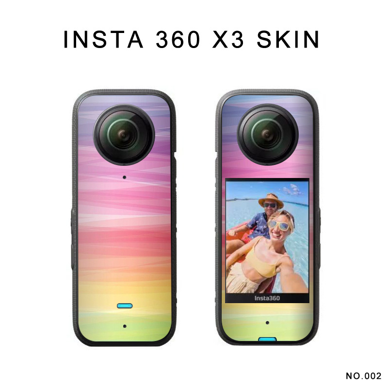 Insta360 X3 Sticker Shadow Stone X3 Action Camera Protective Film Personalized Color Sticker Anti-Scratch Waterproof Air Guide Backing