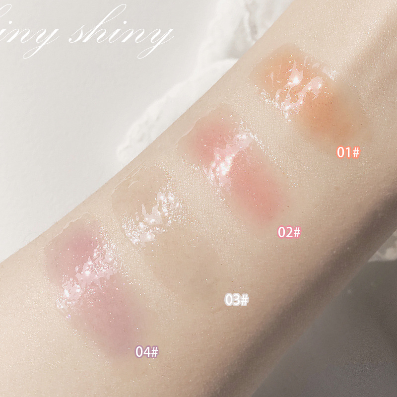 Maxfine Watery Beautiful Lip Gloss Dudu Lip Glaze Mirror Moisturizing Non-Fading Makeup Wholesale Student Hot Style