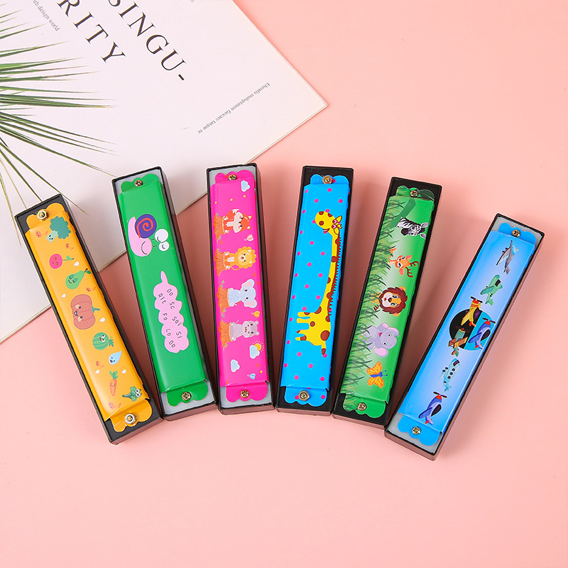 Cartoon Iron Harmonica Harmonica Toy Kindergarten Student Beginner Wind Instrument Kindergarten Prize Gift
