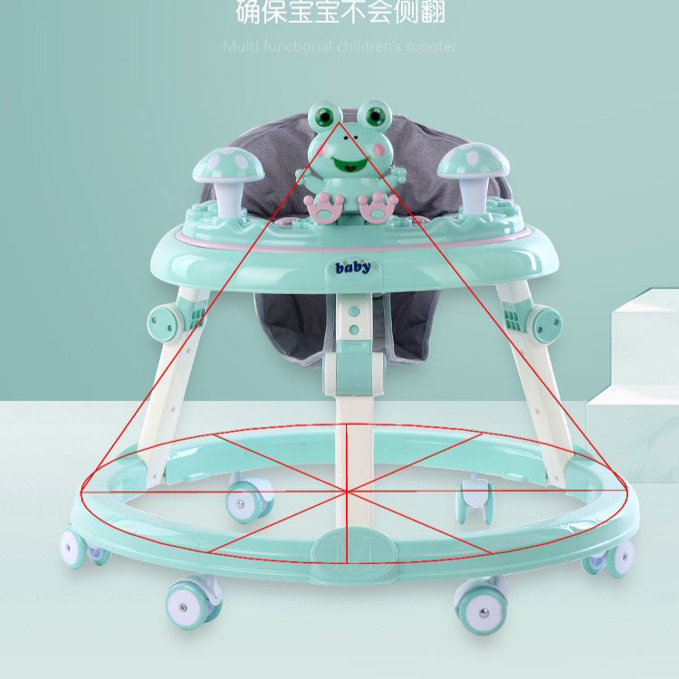 Baby multi-function anti-rollover trolley for baby boys and girls can sit and push the starting car