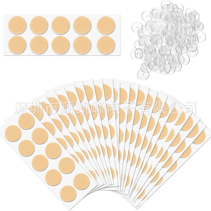 Self-Adhesive Earring Support Sticker Self-Adhesive Eva Foam Gasket Skin Color Adhesive Round Earring Support Sticker