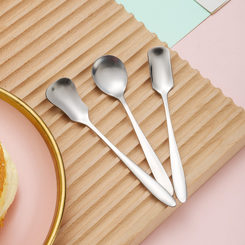 Stainless steel birthday cake moon cake knife, fork and spoon suit dessert cake spoon cake shovel can print LOGO
