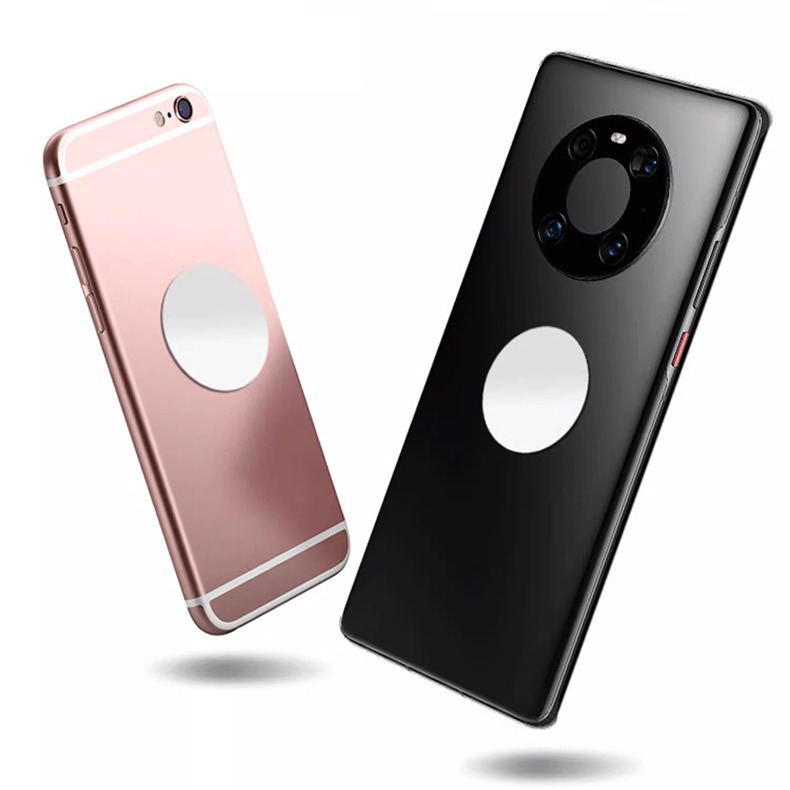 Spot magnetic sheet mobile phone bracket accessories round rectangular black magnetic patch induction lamp iron sheet with adhesive back