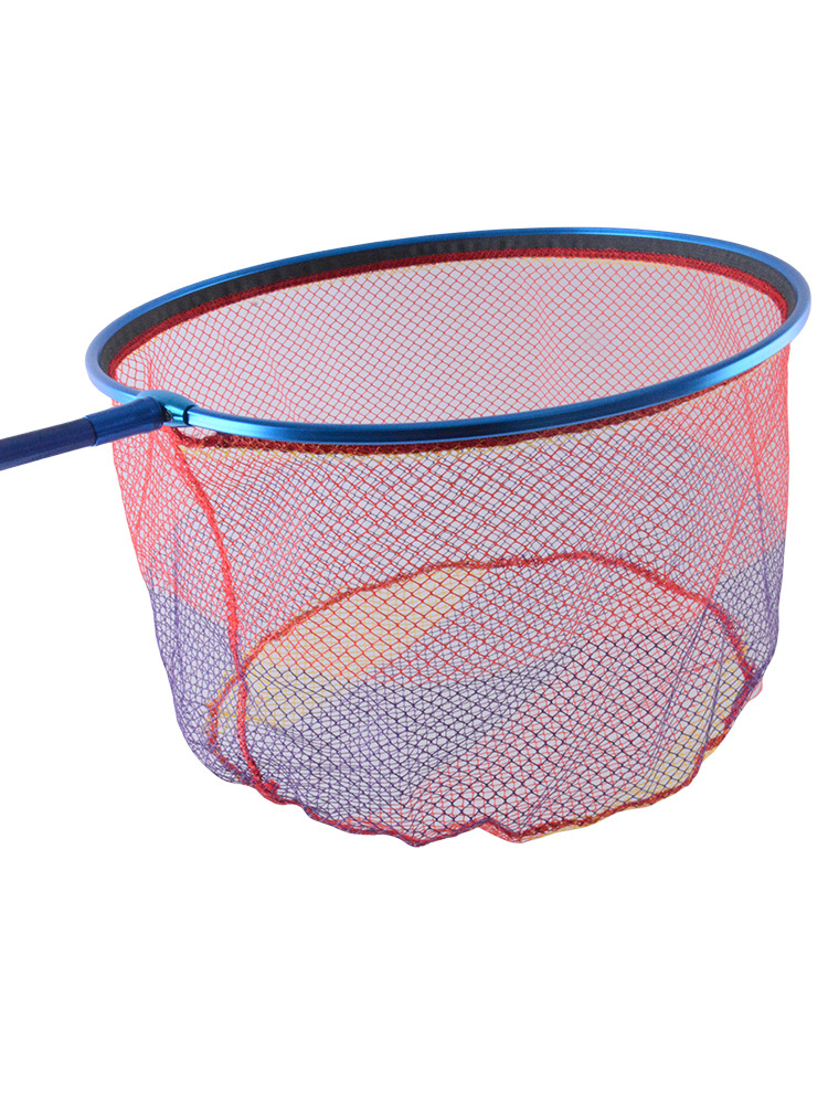 A Aluminum Alloy Circle Net Copying Head Black Pit Competitive Net Copying Head 40cm Round Fishing Gear Net Pocket Body Hanging Glue Net Copying Head