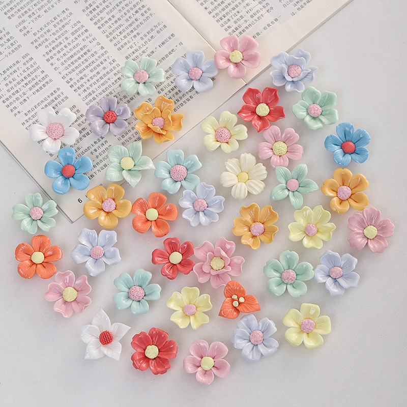 Небольшая керамическая ручная лепка, маленький цветок Дэхуа, аксессуары для ювелирных изделий, ручные украшения