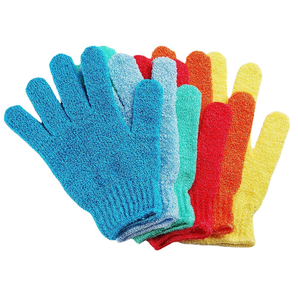 Foreign Trade New Daily Five-finger Bath Gloves Artifact Household Thickened Skin-friendly Exfoliating Nylon Bath Back Towel