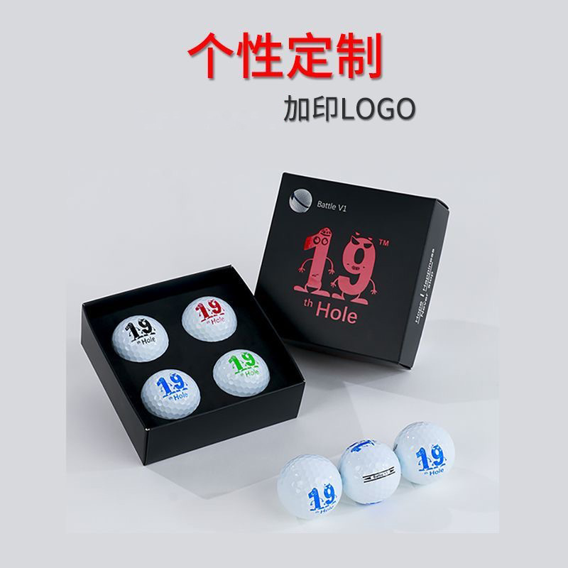 Golf Custom-Made Golf Two-Layer Ball and Three-Layer Ball Can Be Printed with Various Text Logo Patterns and Personalized Printing