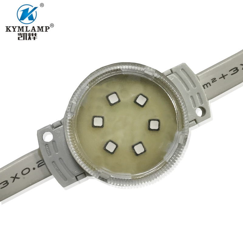 5cm Point Light Source Full-Color Running Light Landscape Courtyard Solar Neon Light Christmas Holiday Atmosphere Light Strip Lighting