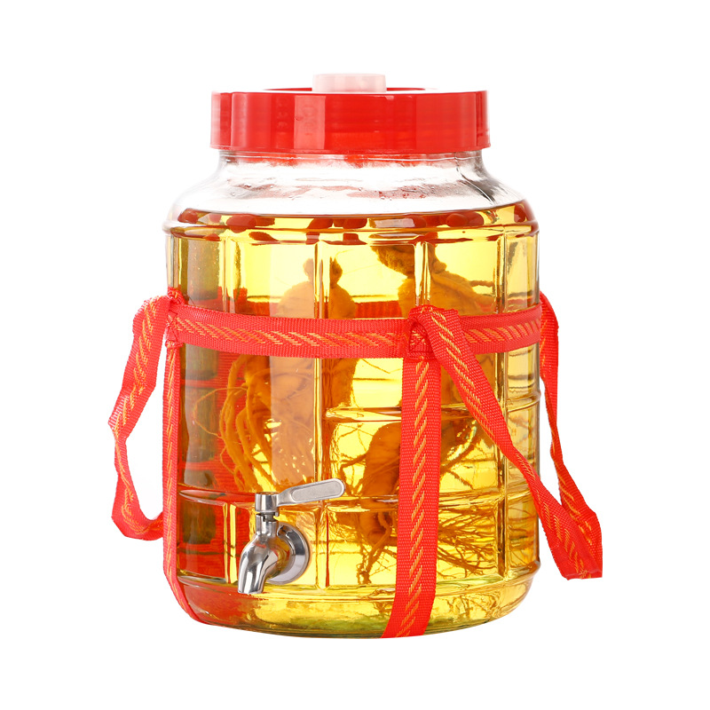 Automatic Exhaust Fruit Enzyme Barrel Special Fermentation Sealed Jar Wine Glass Bottle Homemade Wine Bottle Fruit Array