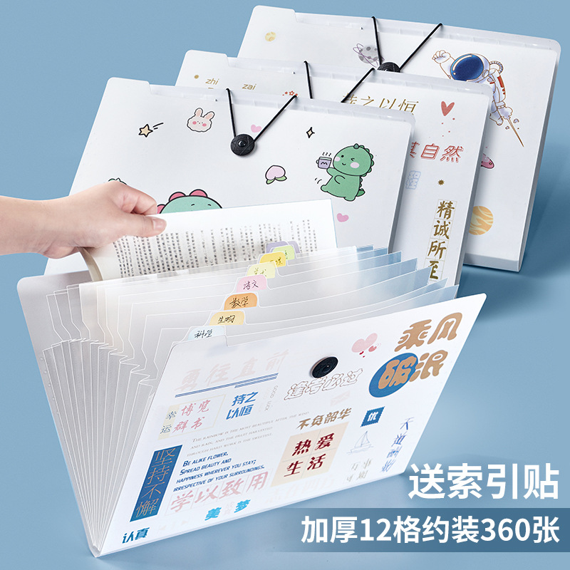 органайзер для бумаг A4 студенческий большой ёмкости многослойный holder для экзаменационных бумаг