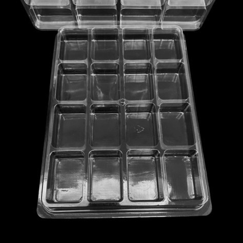 Factory Direct Sales Packaging Ready-Made Digital Products Kidsren's Toys Blister Pvc Inner Tray Pet Tray Small Grids Flocking Box