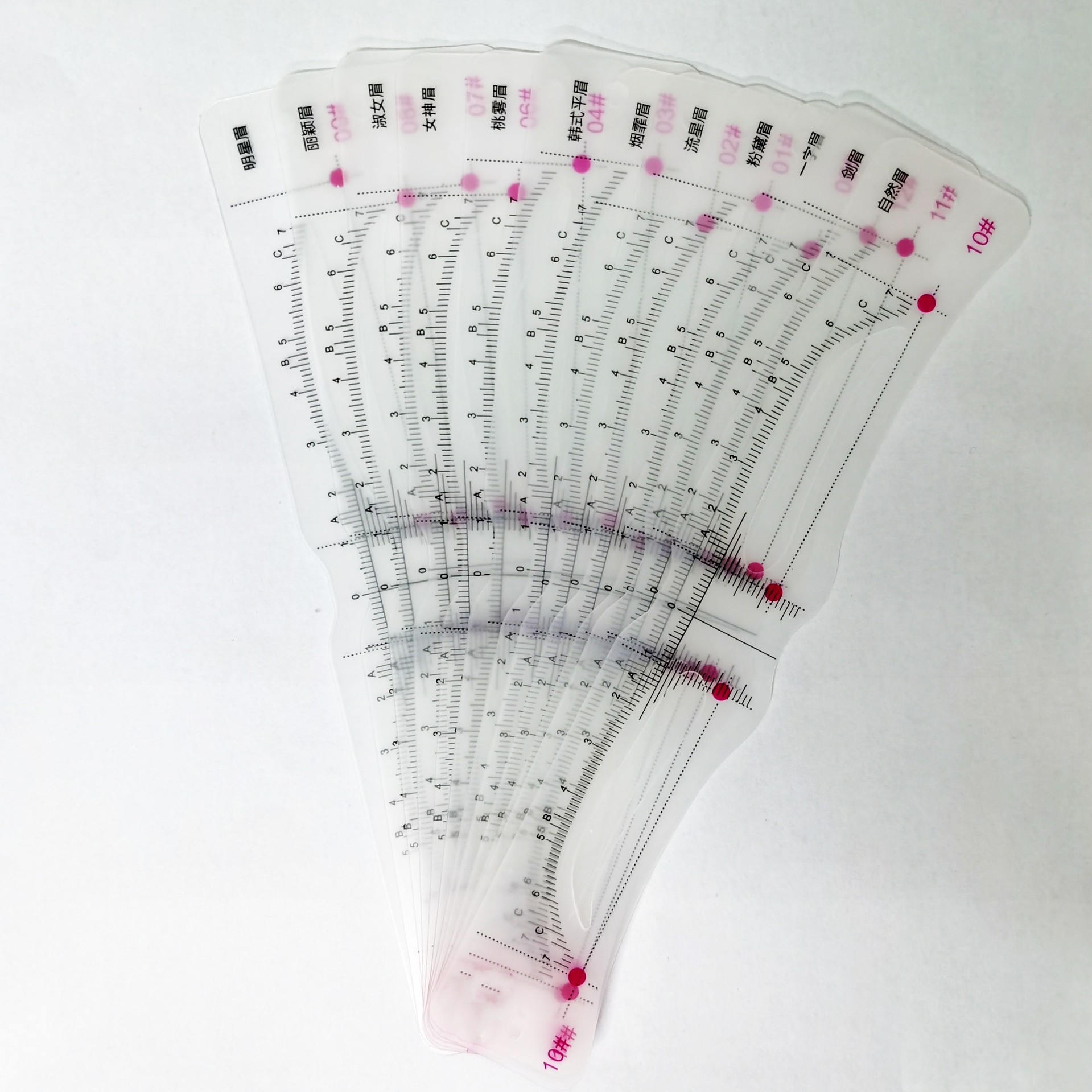 12Pc Eyebrow Card Head-Mounted Eyebrow Card Asia Taimei European and American One-Piece Eyebrow Card Beginner Eyebrow Sticker Eyebrow Artifact