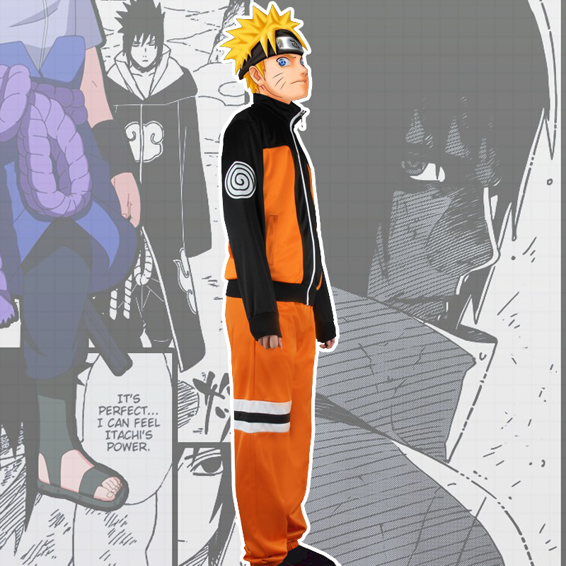 Naruto Shippuden Uzumaki cos Halloween Naruto cosplay Costume Suit Sweater Pants