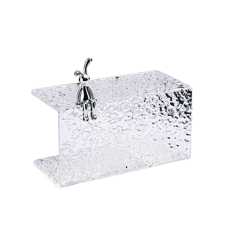 Bathroom Acrylic Toilet Paper Tissue Box Punch-free Wall-mounted Toilet Paper Roll Rack Multifunctional Storage Rack