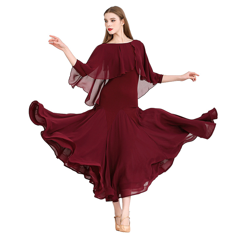 Meiyu Medieval Aesthetic Modern Dance Dress My891 Ballroom Dance Clothing Practice Performance Clothing Waltz Clothing