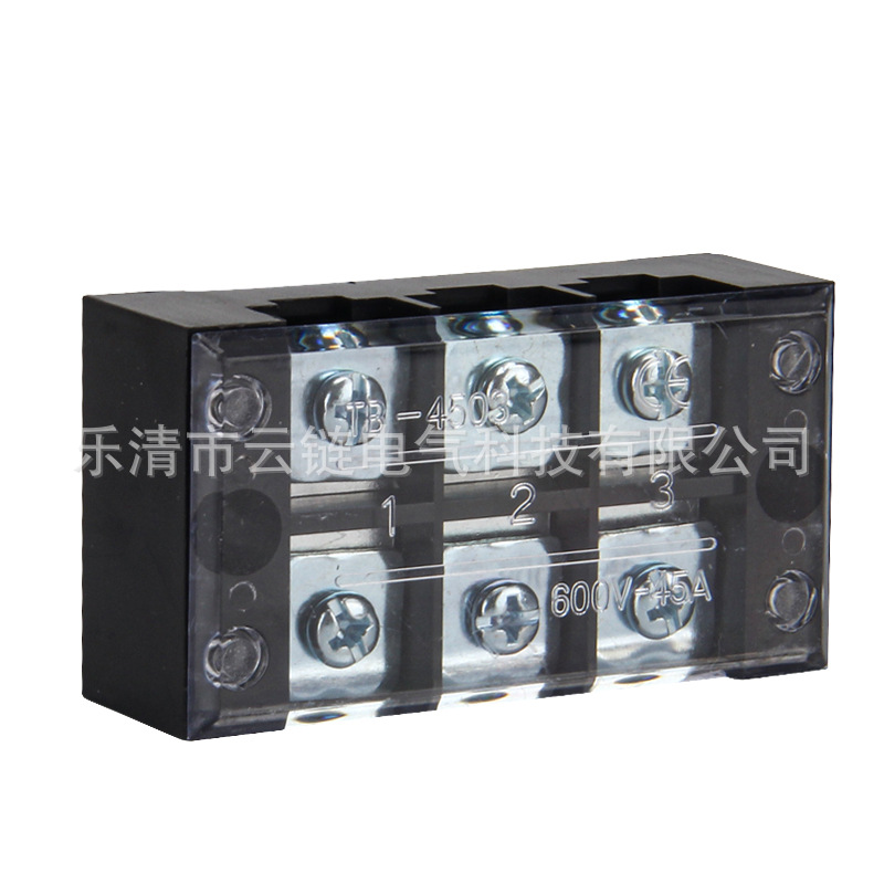 Tb-4503 Terminal Block Tb Fixed Screw Terminal Board 45A 3-Position Terminal Block (25 Pieces/Box)