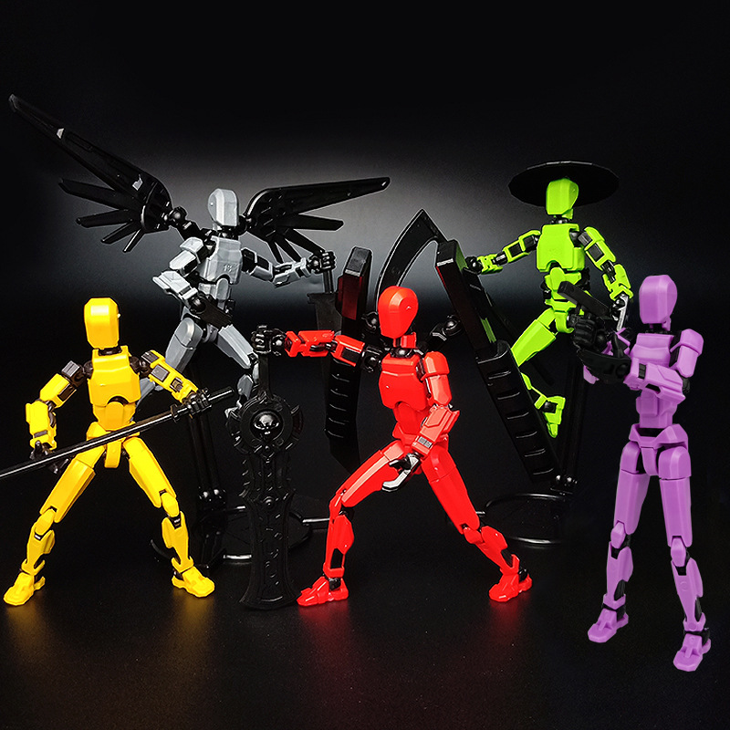 Cross-border Multi-joint Action Figure Lucky 13-joint Action Figure Building Blocks Birthday Ornaments Trendy Figure 3D Toy