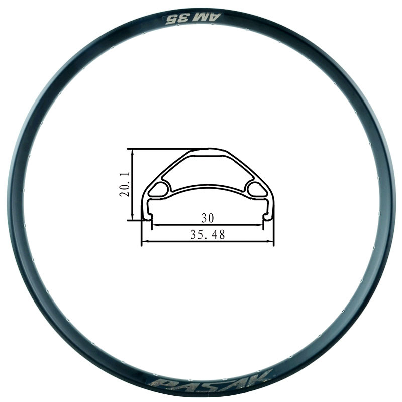 Mountain Bike Rims Bicycle Aluminum Alloy Rims 26 27.5 29Er35Mm Wide Xc Rims Urban Off-Road Rivets