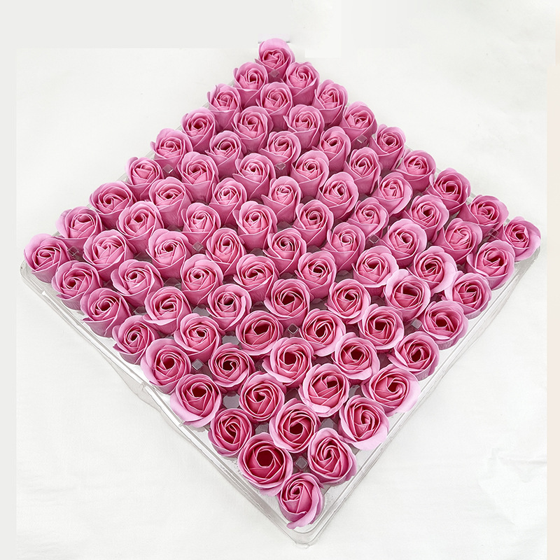 Handmade artificial flower soap flower head thickened three layers without base rose flower soap flower soap flower wholesale