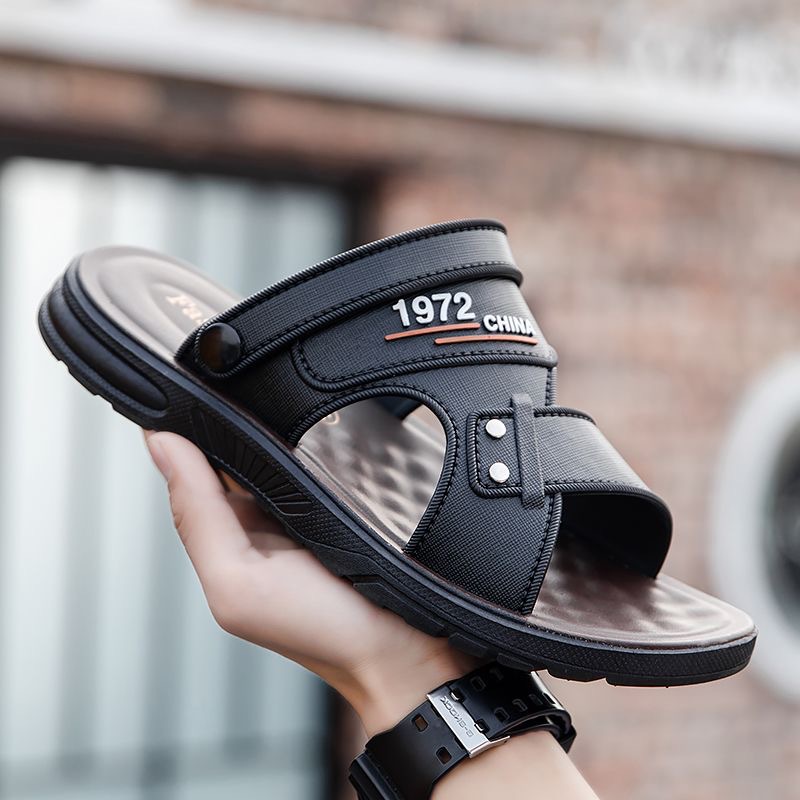 Men's Outer Sandals 2025 Summer New Waterproof Non-Slip Soft Bottom Driving Beach Shoes Dual-Purpose Men's Sandals and Slippers