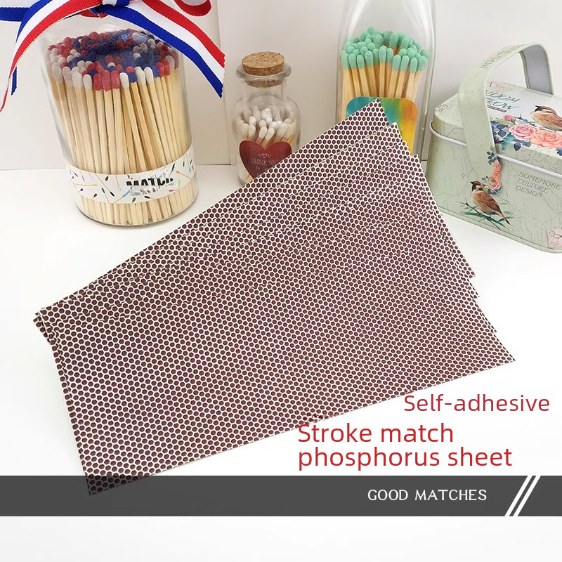 Match Phosphorus Sheet Match Skin Wiping Fire Paper Self-adhesive Phosphorus Sheet Large Dot DIY Self-adhesive Phosphorus Sheet