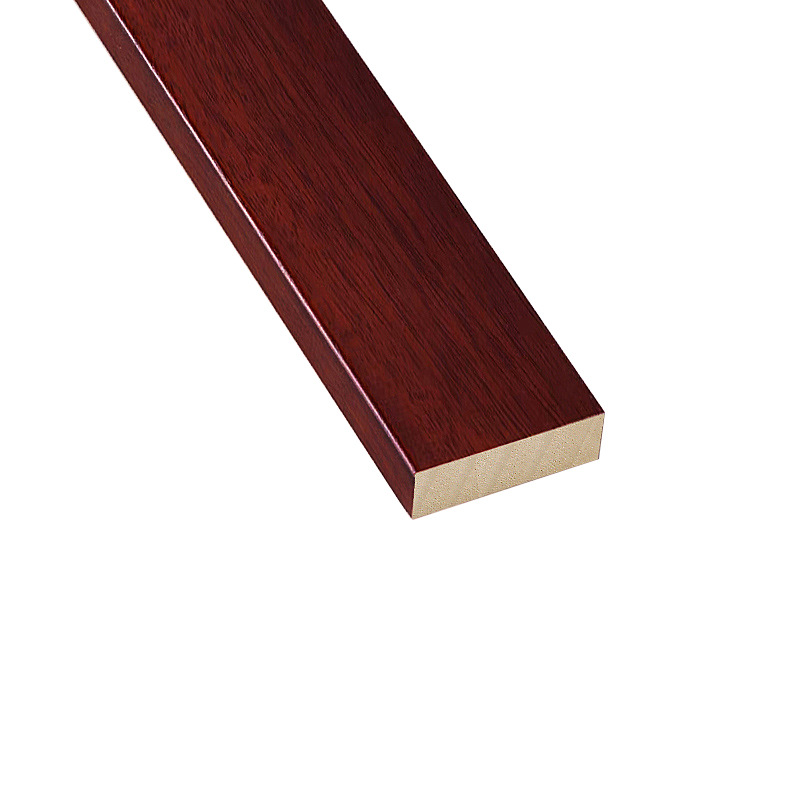 New Chinese style solid wood line decoration living room frame line ceiling decoration 7 type wood line flat line baking varnish