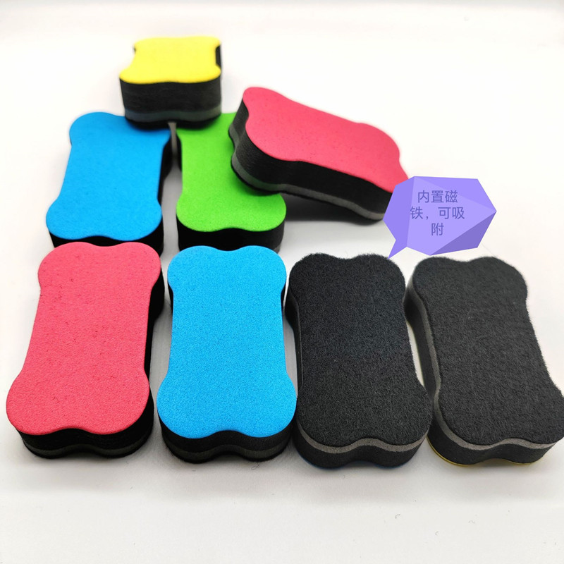 Can be sucked with magnetic whiteboard eraser clean dust-free cute cartoon small bones meeting primary school students teaching blackboard eraser