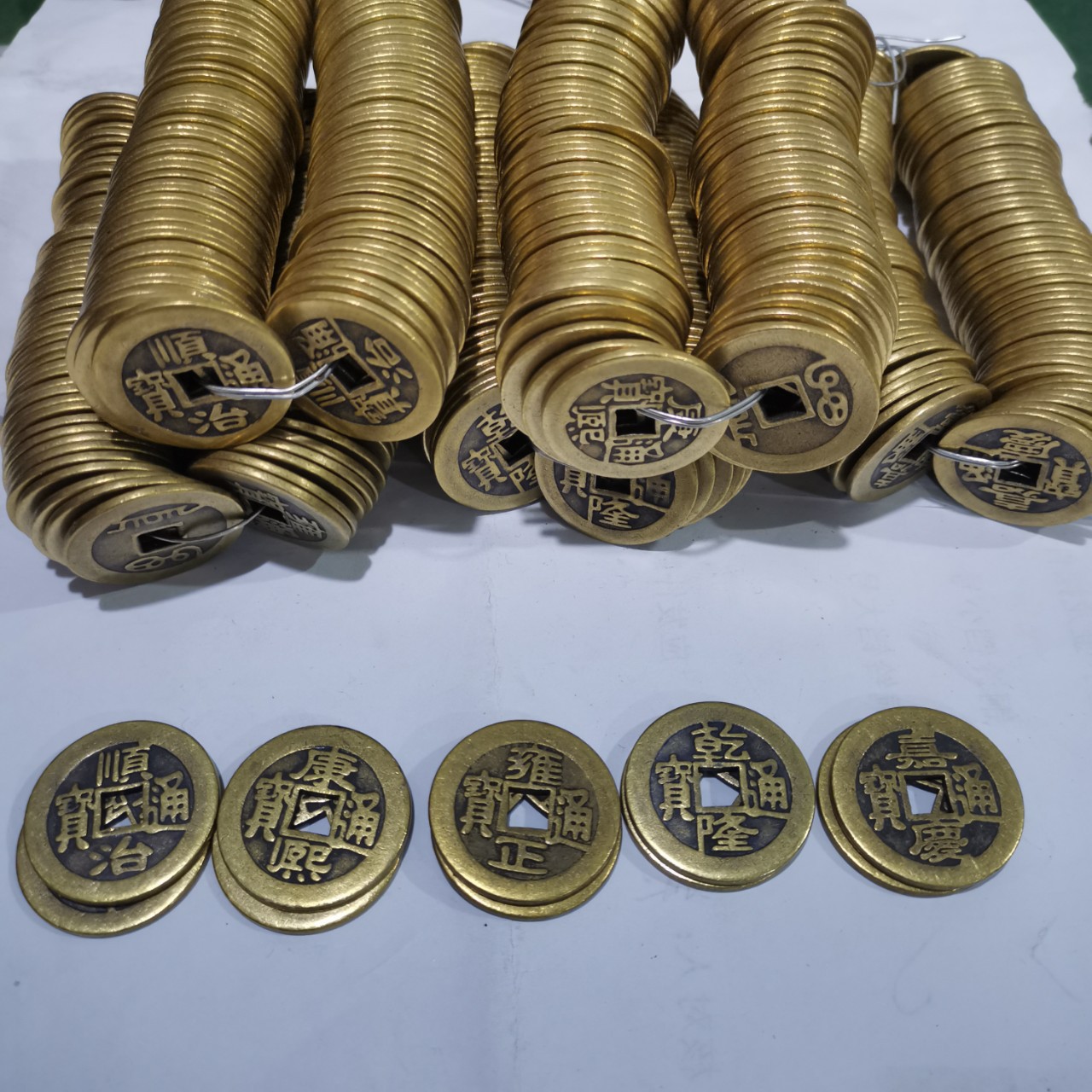Tengda copper manufacturers wholesale brass 2.8 copper coins thickened pure copper 2.3 five emperor copper coins antique yellow thick copper coins