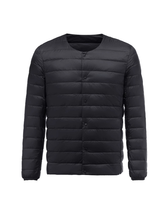 2025 New Lightweight Down Jacket Men's Round Neck Variable V-Neck Liner Down Jacket for Young and Middle-aged Interior