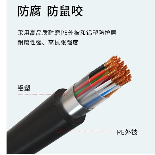 Boyang outdoor 30 pairs of oil filled large logarithm communication line waterproof telephone line 100 m BY-HYAT30 * 2*0.4