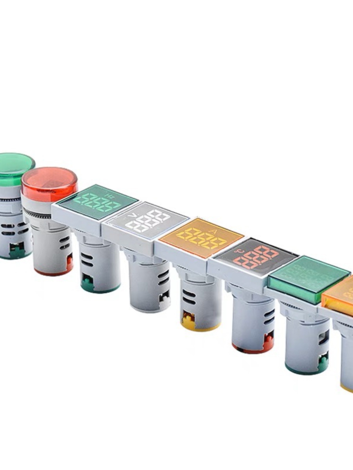 Led Digital Display Voltage Current Hz Frequency Indicator Light Round Ad16-22Vms Signal Light with Display Table