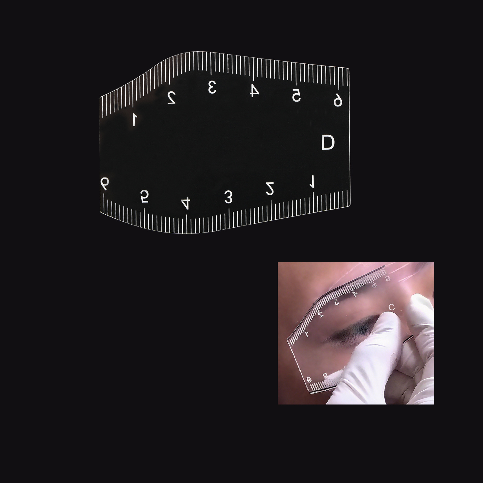 Новый инструмент для рисования бровей, симметричная и быстрая линейка для рисования бровей, прозрачная и гибкая для подгонки под форму бровей, кросс-бордерная татуировка и вышивка