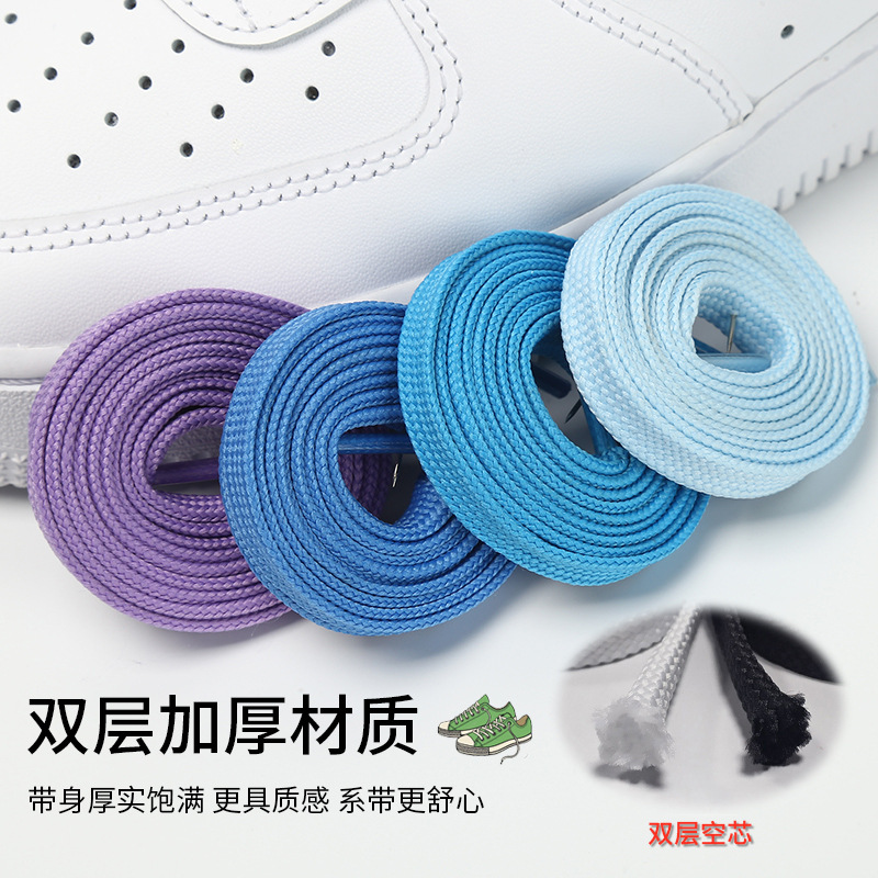 1cm Double Thickened Flat Hollow Color Polyester Shoelaces Adapted to AJ Board Shoes Canvas Shoes sneaker Clothing Belt