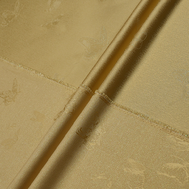 Zhang Linggen Woven Gold Silk Butterfly Silk Mulberry Silk New Chinese Style Hanfu Cheongsam Vest High-End Clothing Fabric