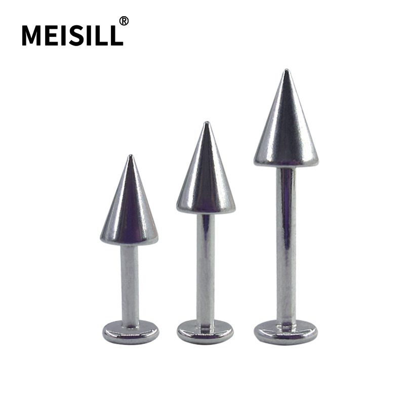 Meier stainless steel internal thread lip nail inner tooth ear bone nail ball pointed lip ring small ear nail human body piercing jewelry