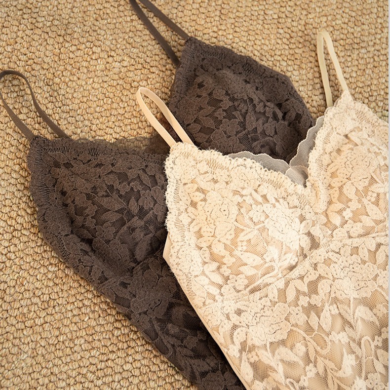 Original Design Lace Camisole with Chest Pads, Autumn and Winter Slim Fit, High-End Aesthetic, Beautiful Back, Inner Wear Top