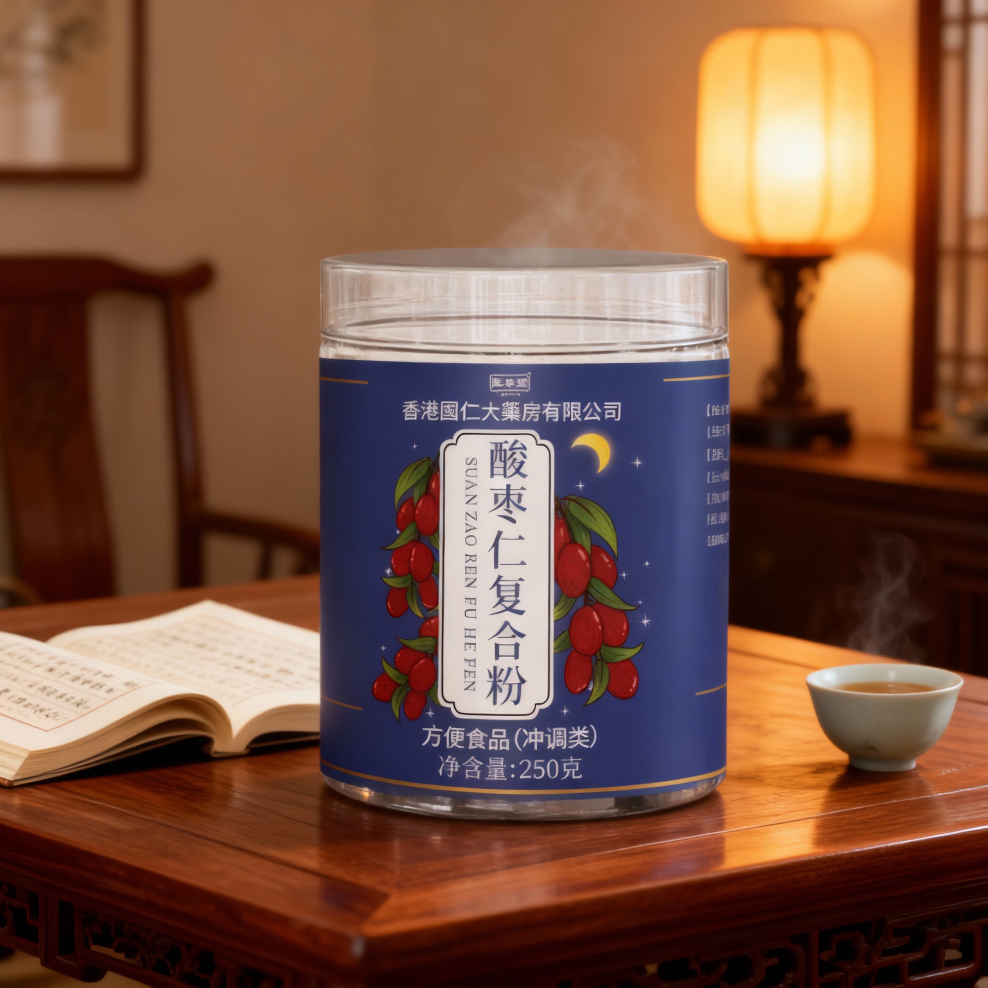 Hong Kong Pharmacy Jujube Kernel Powder Fried Authentic Middle-Aged and Elderly Sleep Health Soaking Water Official Spot 250g