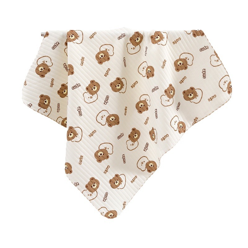 New beige quilted cotton bag single cotton knitted children's bag autumn and winter thickened newborn delivery room bag towel swaddling towel