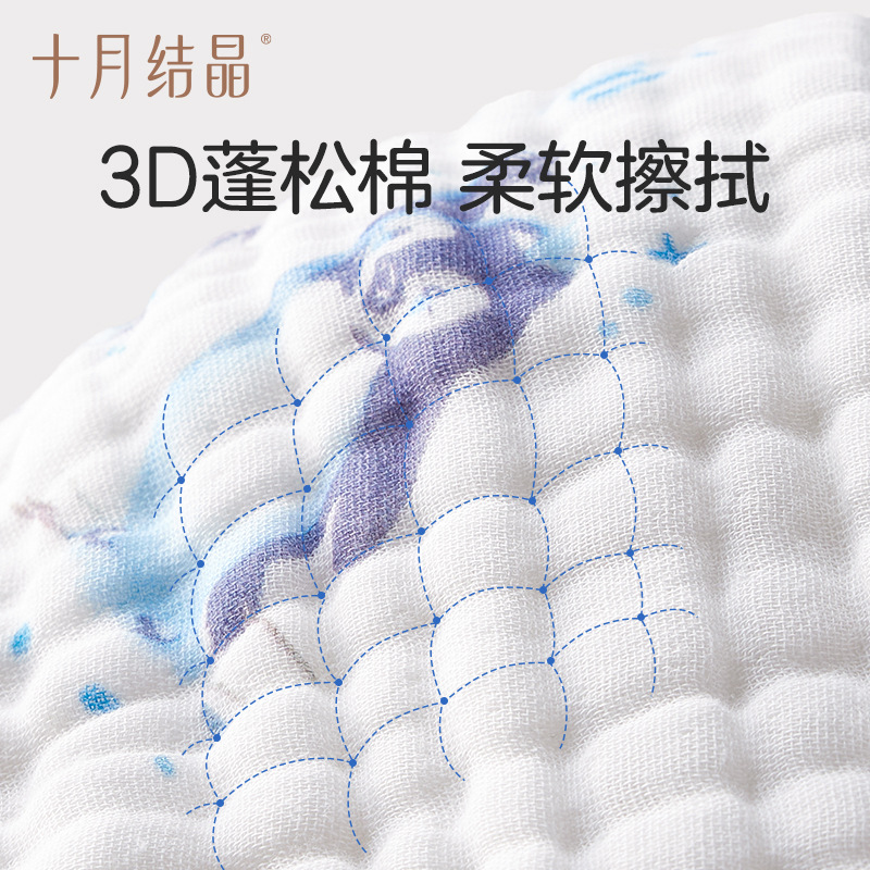 October Crystalline Baby Gauze Bath Towel Newborn Super Soft Cotton Bath Special for Newborn Baby Big Towel Quick Drying