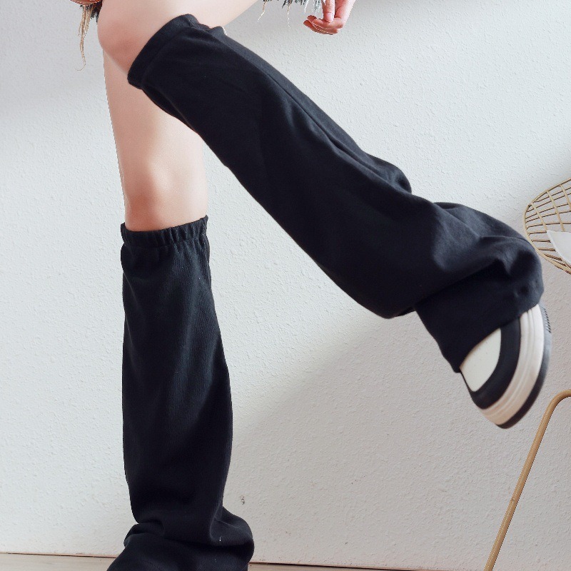 Summer Thin Sunshade Leg Sleeve Wide Leg Slimless Over-the-Knee Leg Sleeve Solid Color Shock Socks JK Sports Leg Sleeve