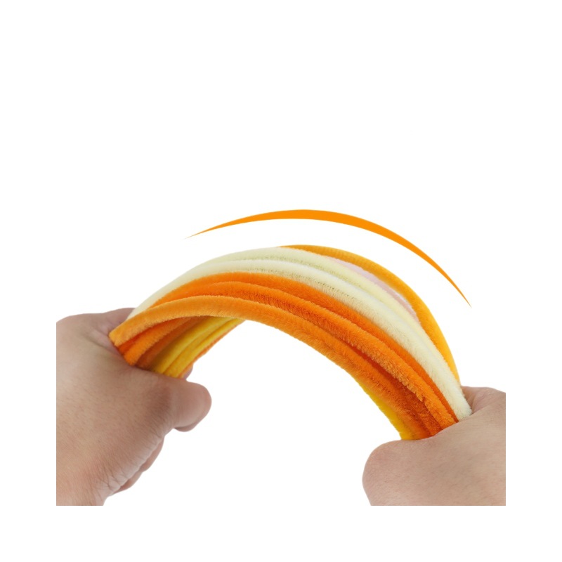 Ultra-Dense 8mm Extra-Dense Plush Strips Educational Toys Parent-Child Handmade Bouquet Material Kit DIY Twist Sticks