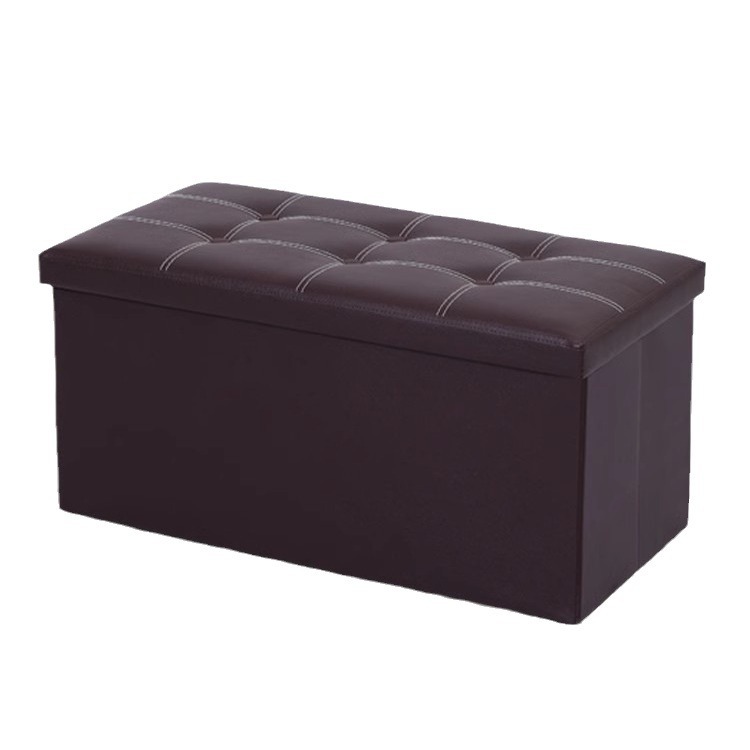 Leather Storage Stool Rectangular Sofa Shoe Changing Household Storage Stool Fitting Dressing Room Long Leather Stool