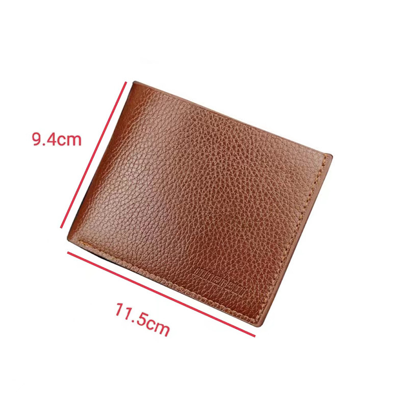 Short wallet with zipper men's wallet Horizontal Men's wallet wholesale ultra-thin student two-fold simple PU leather