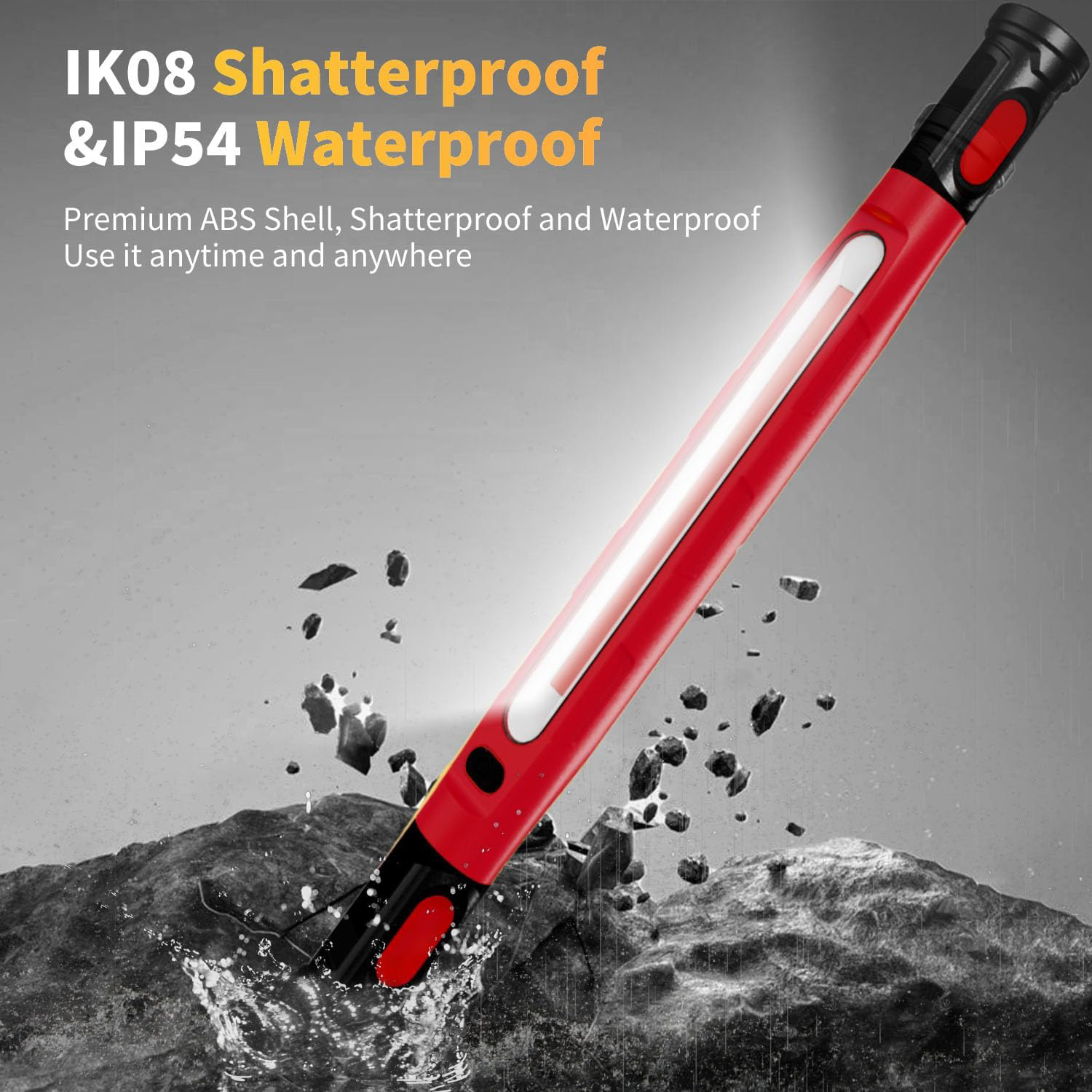 Multifunctional Magnetic Outdoor Lighting White and Yellow Light with Hook Warm Light Auto Repair Light Plastic Emergency Repair Work Light