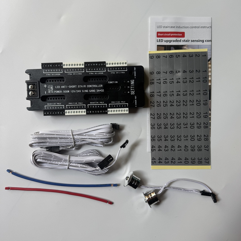 Английская новая интеллектуальная лестничная лампа с датчиком движения 32 ступени с постепенным освещением контроллер против короткого замыкания