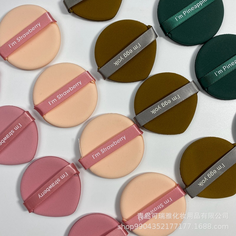 Оптовая пуховка для ананасового пирога, двухсторонняя, для влажного и сухого использования, увеличивается при контакте с водой