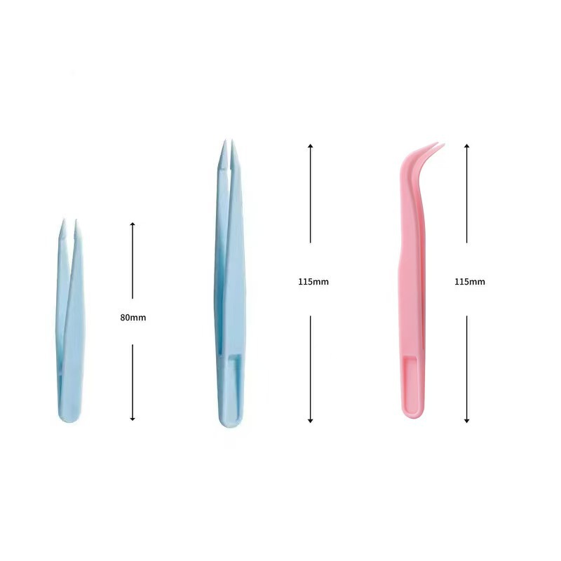 Macaron Hand Account Color Goo Card Plastic Tweezers Nail Art Sticker Diamond Painting Pointed Potato Quiet Book Tweezers